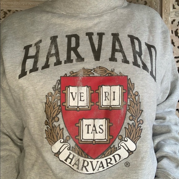 harvard mock neck pullover sweatshirt